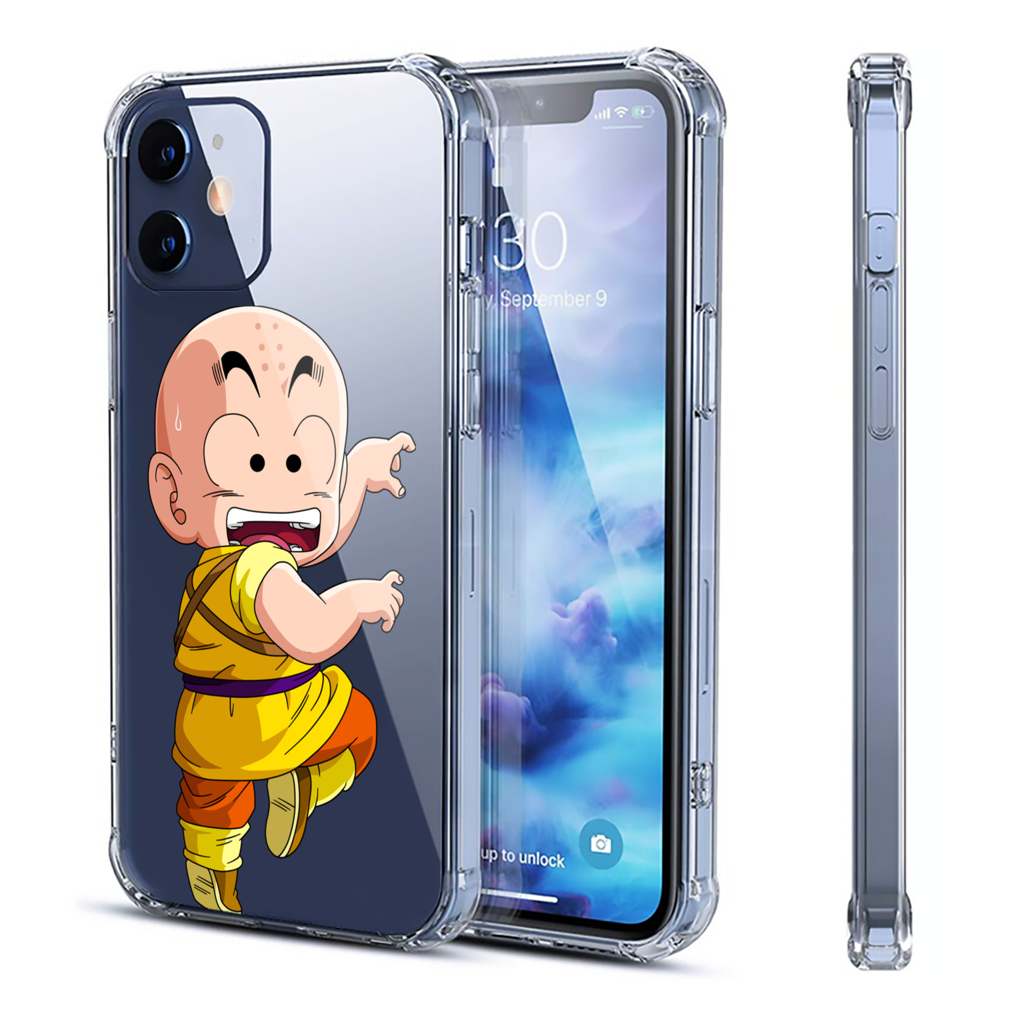 （画像用） ドラゴンボール クリリン DRAGON BALL krillin 【iPhone 12シリーズ対応】透明スマホケース（クリアソフトケース）